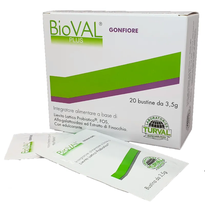 confezione probotico Turval Bioval Gonfiore